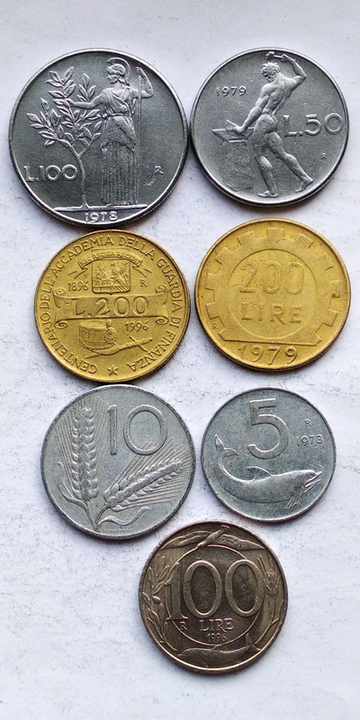 Подборка монет Италии