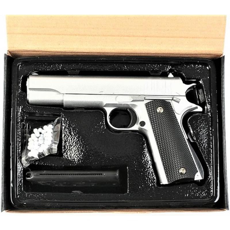 Игрушечный пистолет Galaxy G13S Colt M1911 Кольт М1911 металл сер - 610 ...
