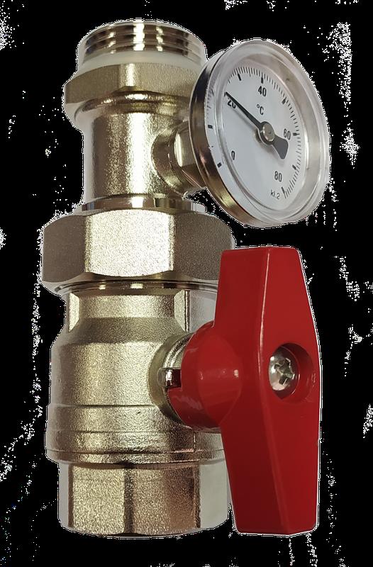 Кран с термометром Tervix 545021 (красная ручка) - 875 ?, купить на ИЗИ ...