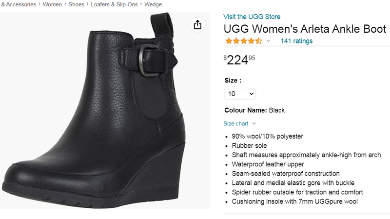 Ugg arleta wedge online boot