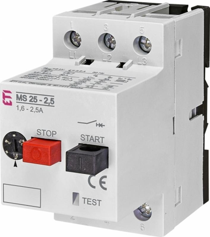 Автоматический выключатель защиты двигателя ETI серии MS25-2.5