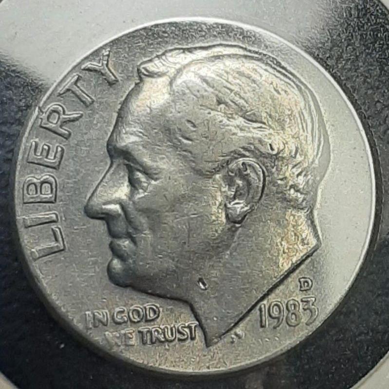 Монета США 1 дайм, 1983 года