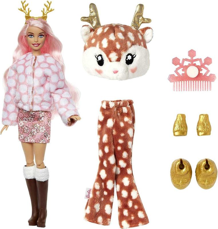 Кукла Барби в костюме Оленя Barbie Doll Cutie Reveal Deer, мен...