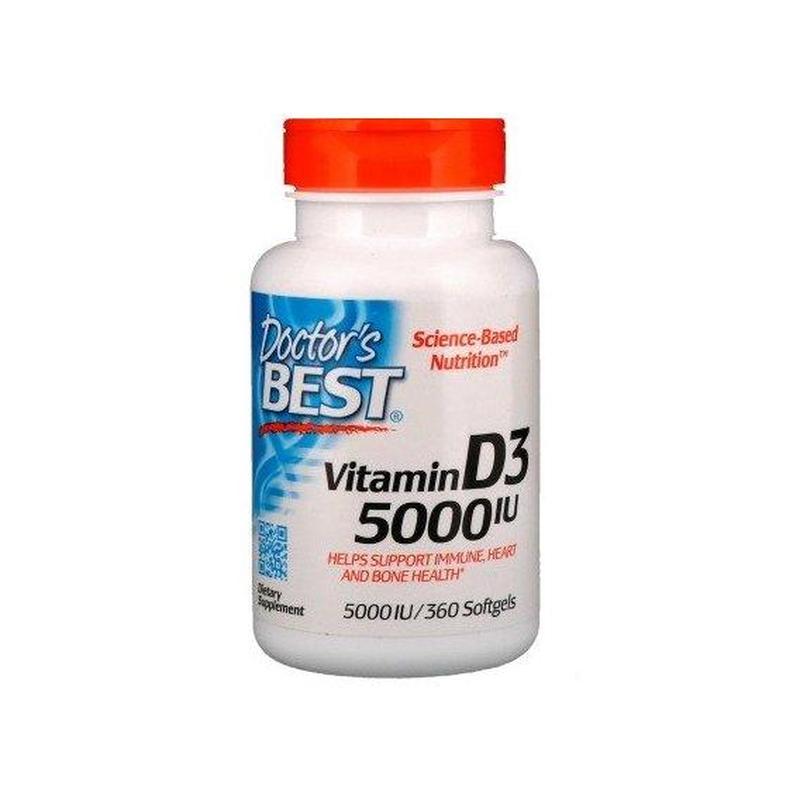Вітамін D D Doctor's Best Vitamin D3 5000 IU 360 Softgels: ціна 979 грн ...