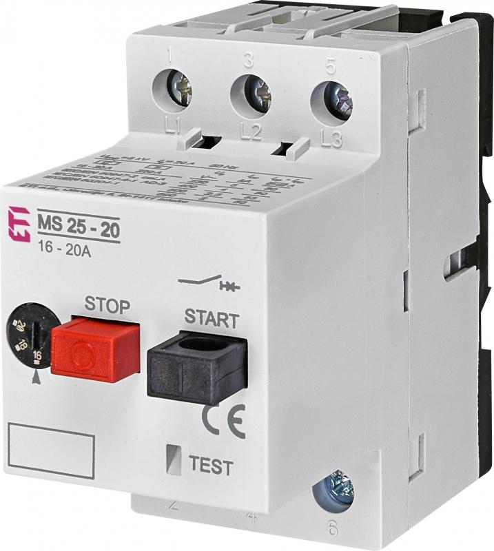 Автоматический выключатель защиты двигателя ETI серии MS25-20