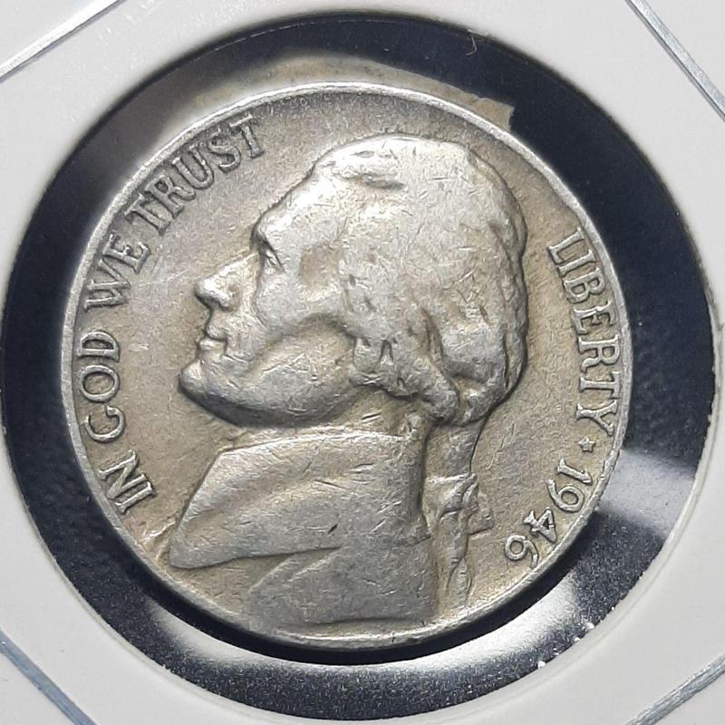 Монета США 5 центів, 1946 года