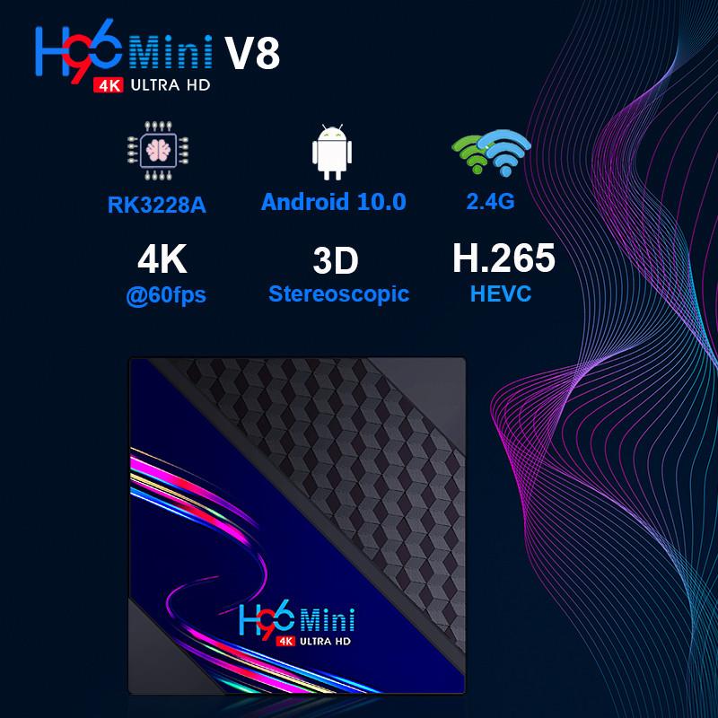 Смарт ТВ приставка H96 Mini V8 2Гб + 16Гб Android 10.0 Smart T...