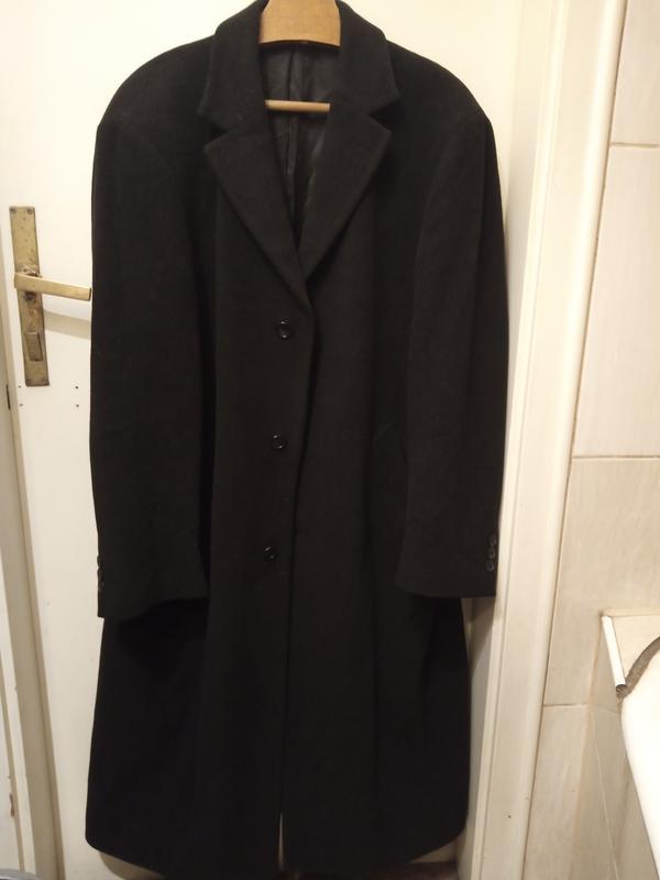Мужское кашемировое пальто stones длинное | пальто мужское чер...