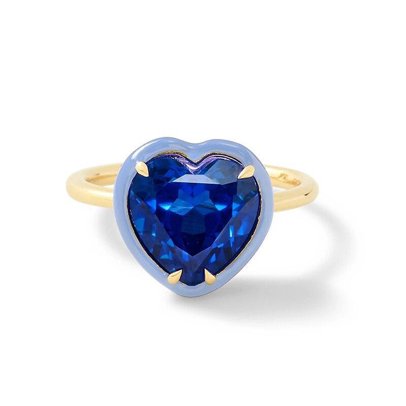 Серебряное кольцо с фианитом royal blue