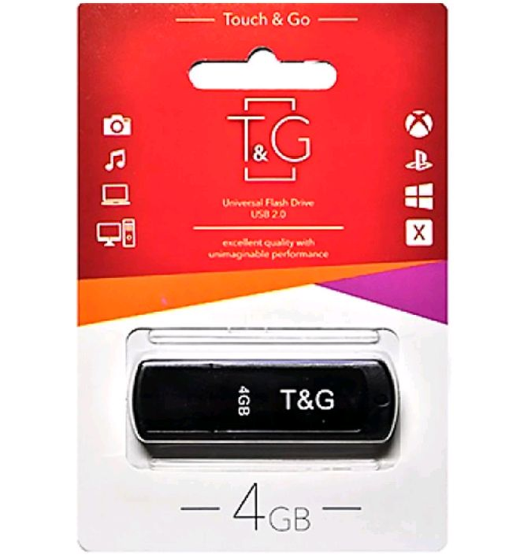USB Флешка 4Gb T&G Classic 011, Black