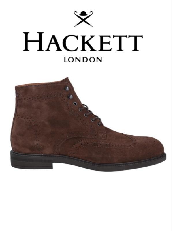 Стильные высокие броги hackett london кожа англия сапоги ботинки