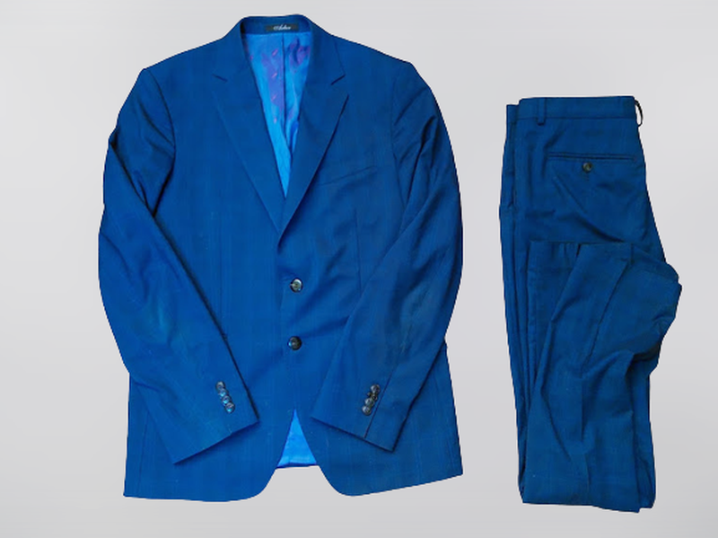 ????стильный синий мужской деловой, классический костюм arber????