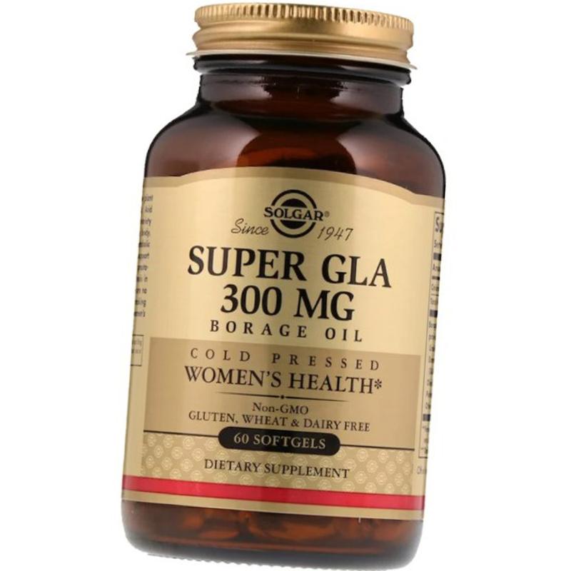 Масло из сеням огуречника Solgar Super Gla 300 mg 60 капсул