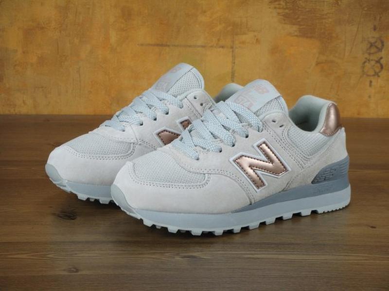 new balance 574 white and gold