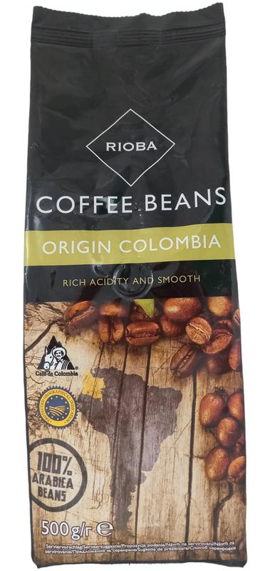 Кофе в зёрнах Колумбия 100% арабика arabica 500 грамм Rioba