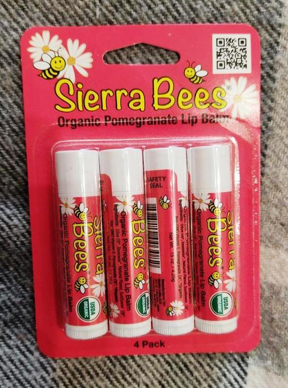 Sierra bees pomegranate organic lip balm 4.25g бальзам для губ...