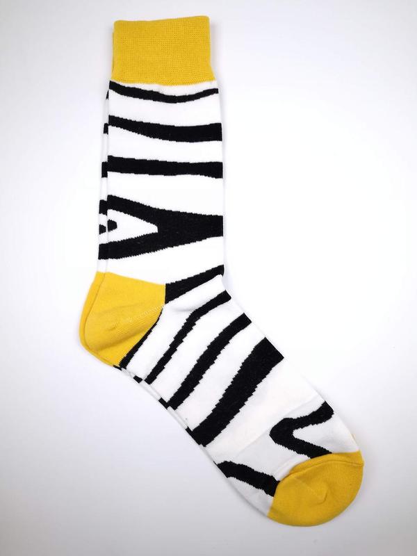 Оригинальные носки с ярким принтом Зебра