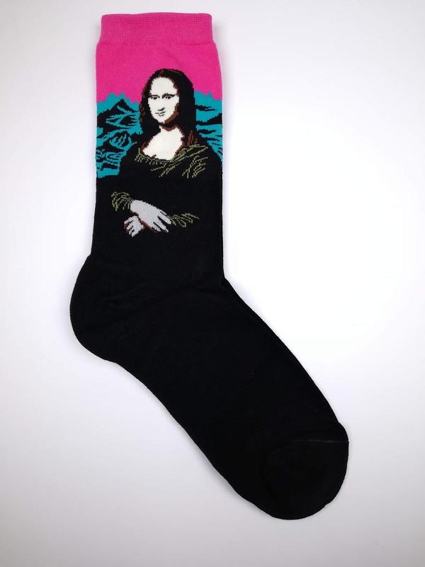 Прикольные мужские носки с принтом Мона Лиза