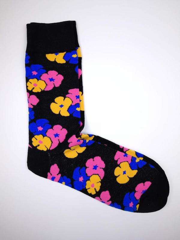 Мужские хлопковые оригинальные носки с принтом Цветы