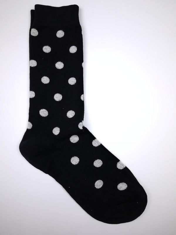 Черные носки с рисунком Горошек