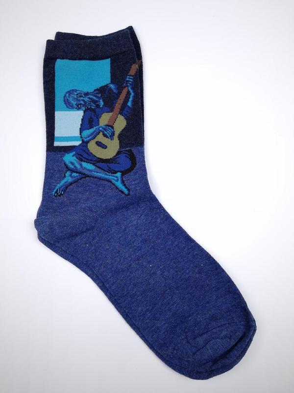 Прикольные мужские носки с рисунком Старый гитарист