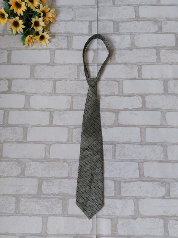 Шелковый галстук ромбы хаки
