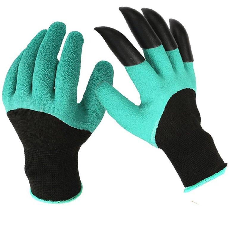 Садовые перчатки Garden Gloves с пластиковыми наконечниками Че...