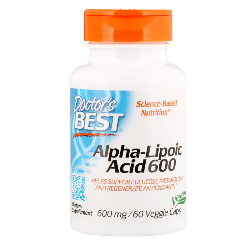 Альфа-липоевая кислота, Doctor's Best, Alpha-Lipoic Acid, 600 ...