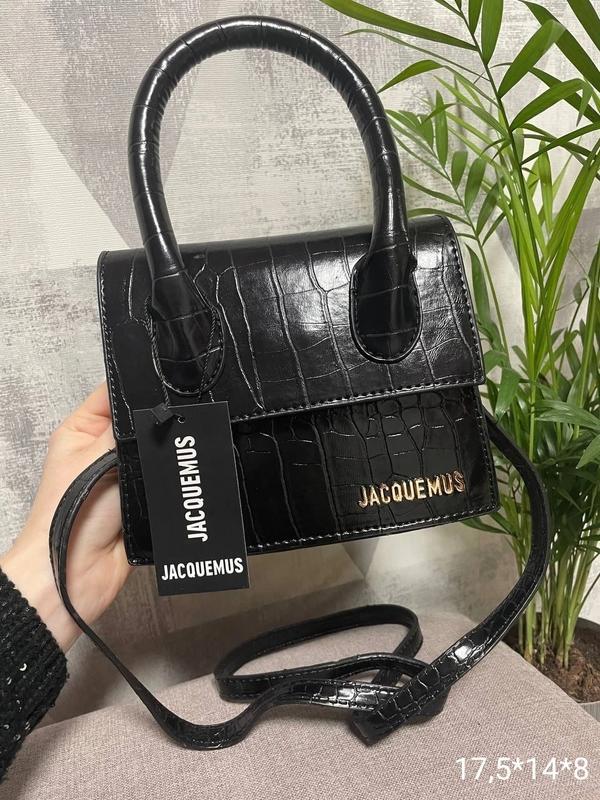 Сумка jacquemus женская черная, сумка из экокожи jacquemus джа...