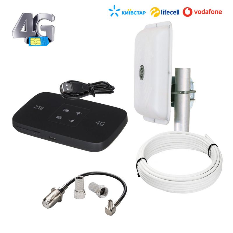 4G комплект з WiFi Роутером ZTE MF971 та антеною MIMO (Энергия...: цена ...