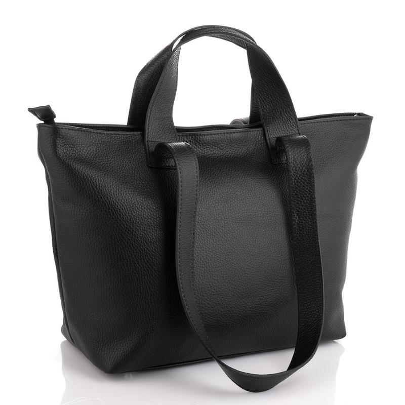 Женская кожаная сумка черного цвета virginia conti