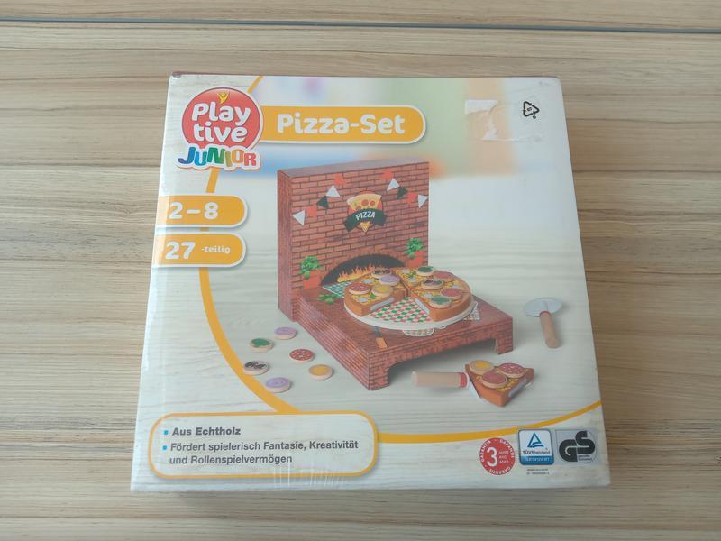 Древесный игровой набор пиццы play tive