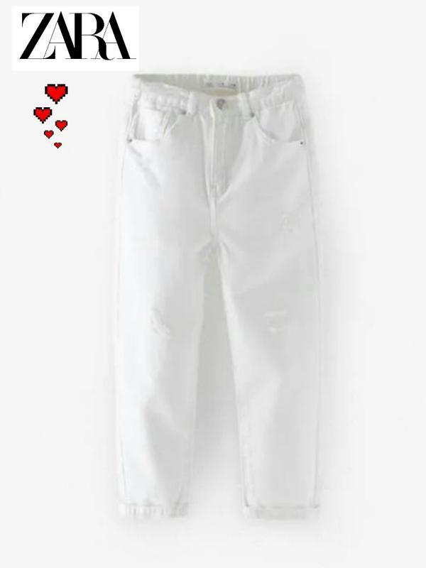 Стильные джинсовые брюки, джинсы мом zara 11-12лет