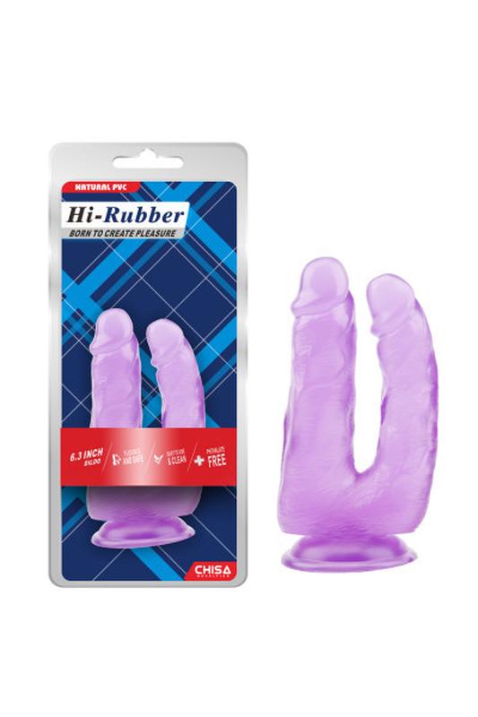 Фалоімітатор подвійний Hi-Rubber Chisa Purple