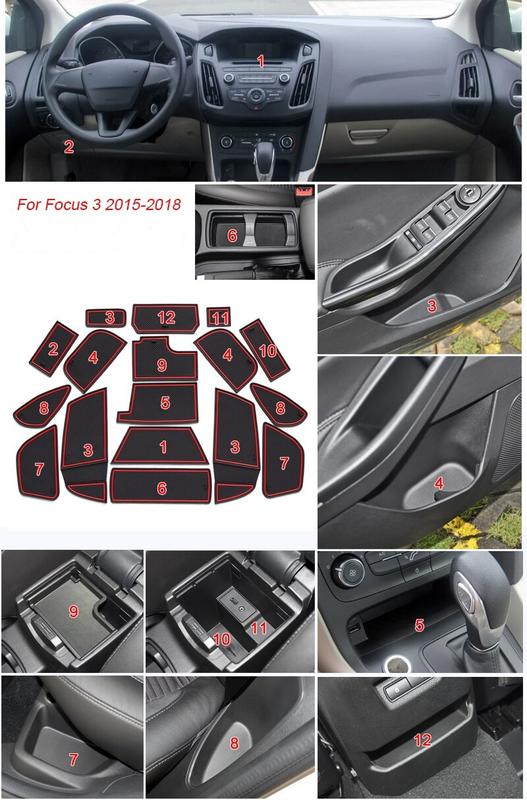 Коврики в ниши, карты, и карманы Ford Focus 3 2015-2018 (рестайл): цена 580  грн - купить Аксессуары салона автомобиля на ИЗИ
