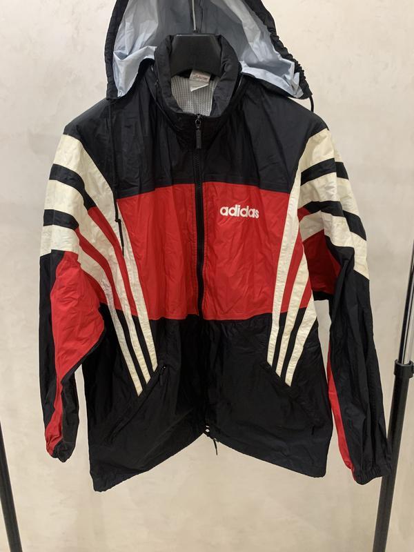 Винтажная куртка ветровка adidas мужская спортивная