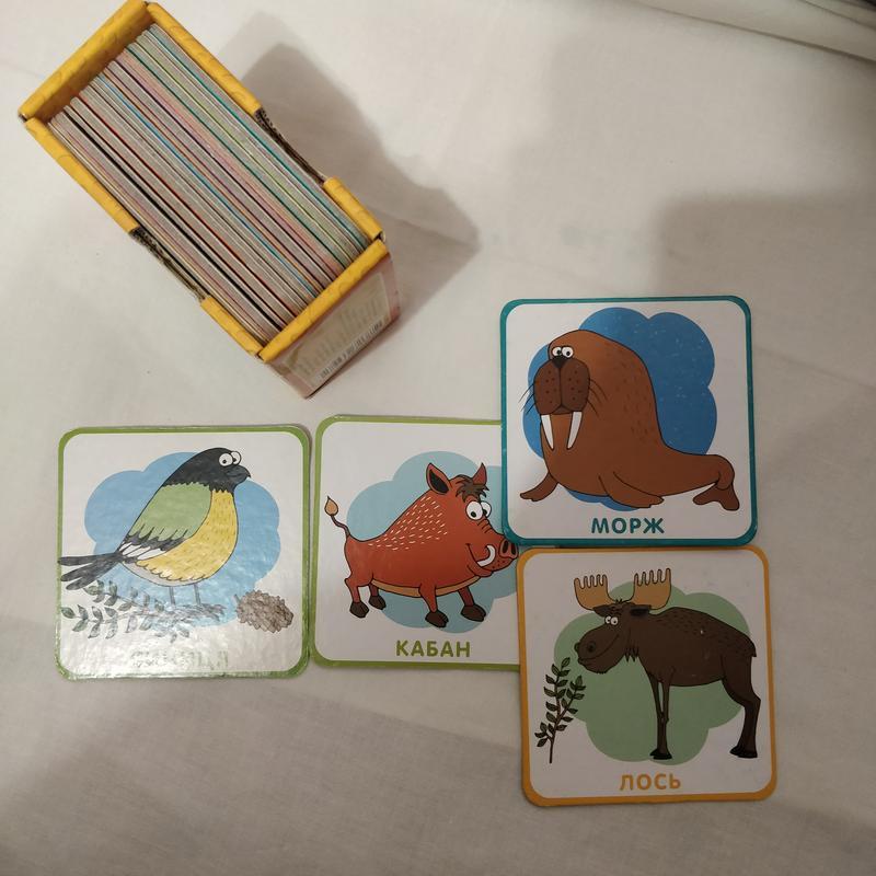 Пазлы большой набор карточек с животными
