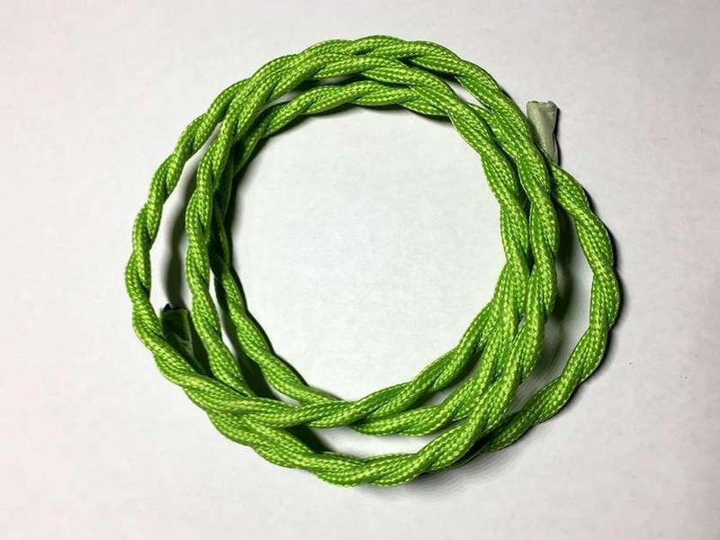 Провод витой в текстильной оплетке цвет Зеленый
