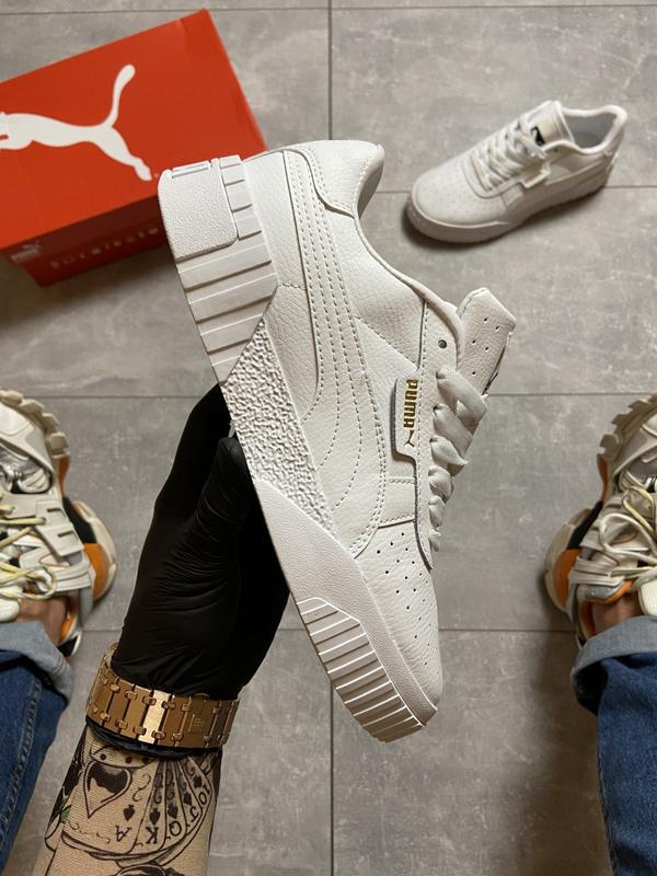 puma cali triple white sneakers