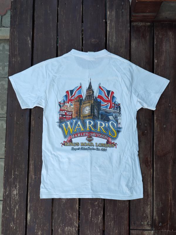 Байкерская футболка harley davidson england, london 2015