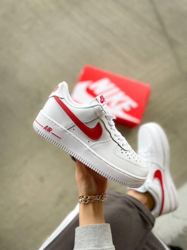 Nike air force white gym red cheap