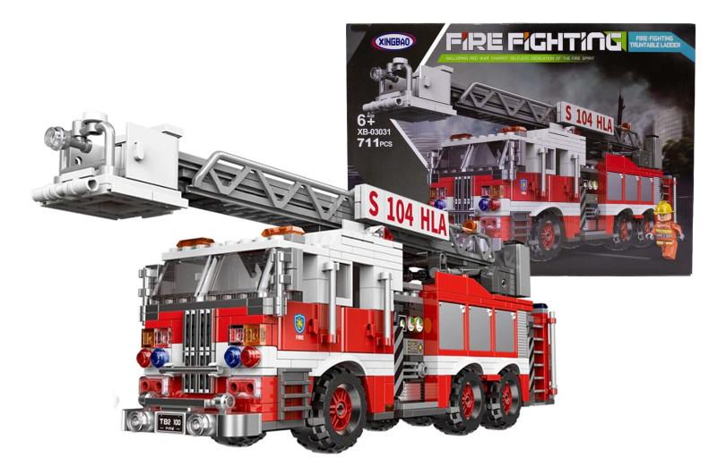 Конструктор пожарная машина 711 дет XB-03031