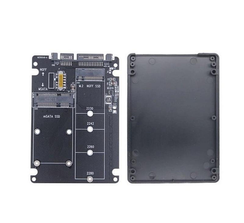 Переходник для SSD m.2 NGFF + mSata to Sata в корпусе 2.5": цена 269 ...
