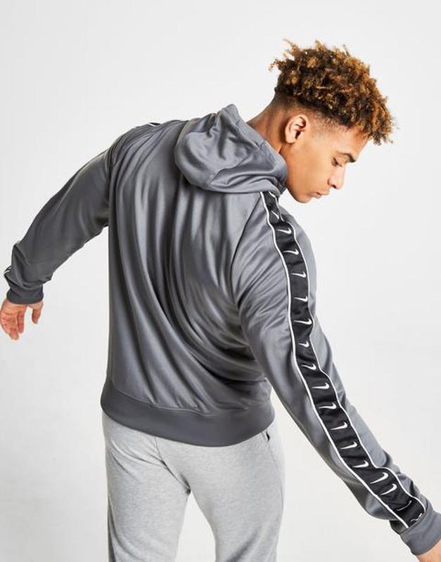 Nike tape full zip best sale hoodie grey