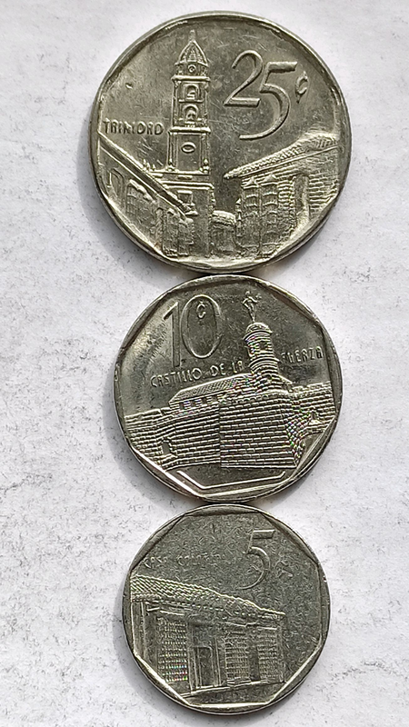 Подборка из трёх монет Кубы