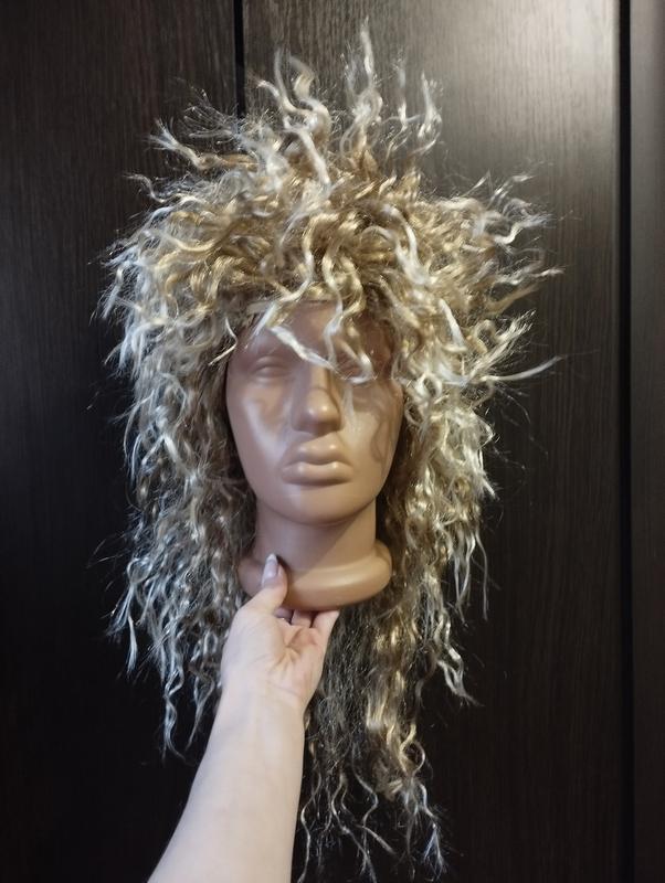 Карнавальный парик ретро хиппи 80-е 90-е рок-звезда парик рокера