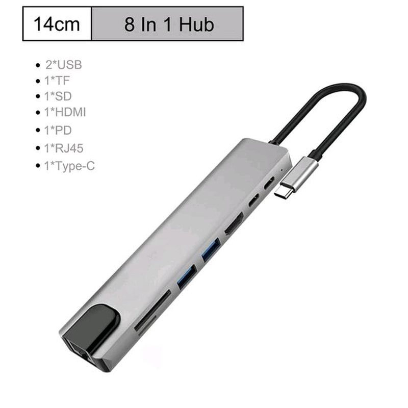 USB Хаб для макбука, телефона DP Type C 4k HDMI + PD + USB C + 2