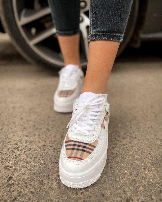 burberry af1 shadow white