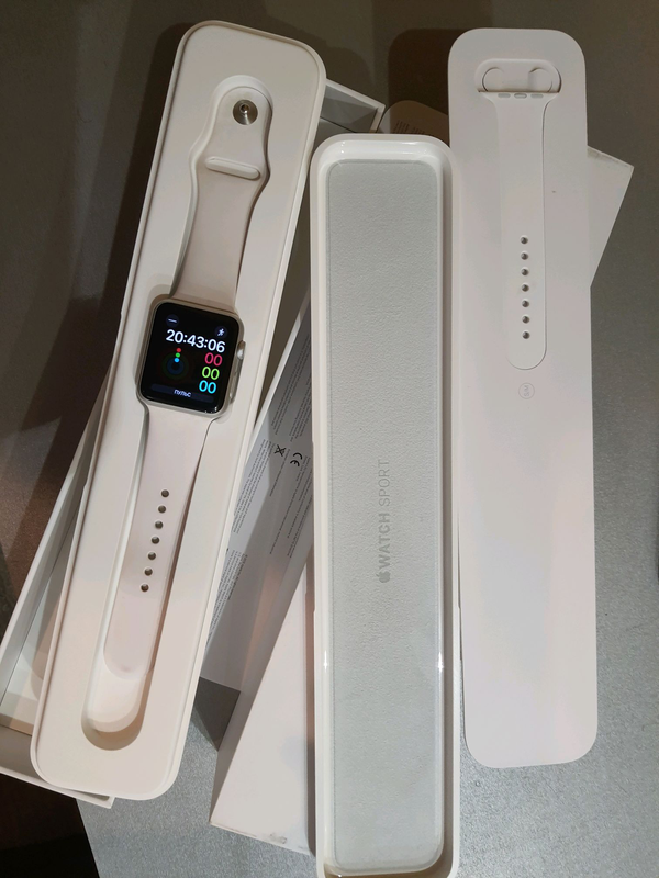 apple watch 42mm sil al white sport