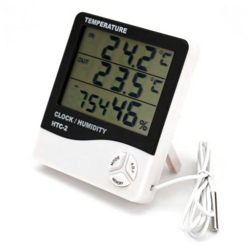 Термометр-гигрометр с часами и выносным датчиком температуры